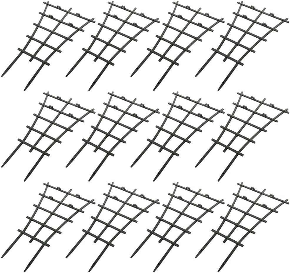 12 Pcs Garden DIY Mini Climbing Trellis Plastic Superimposed Potted Plant Support Garden Trellises for Potted Climbing Plants Vines