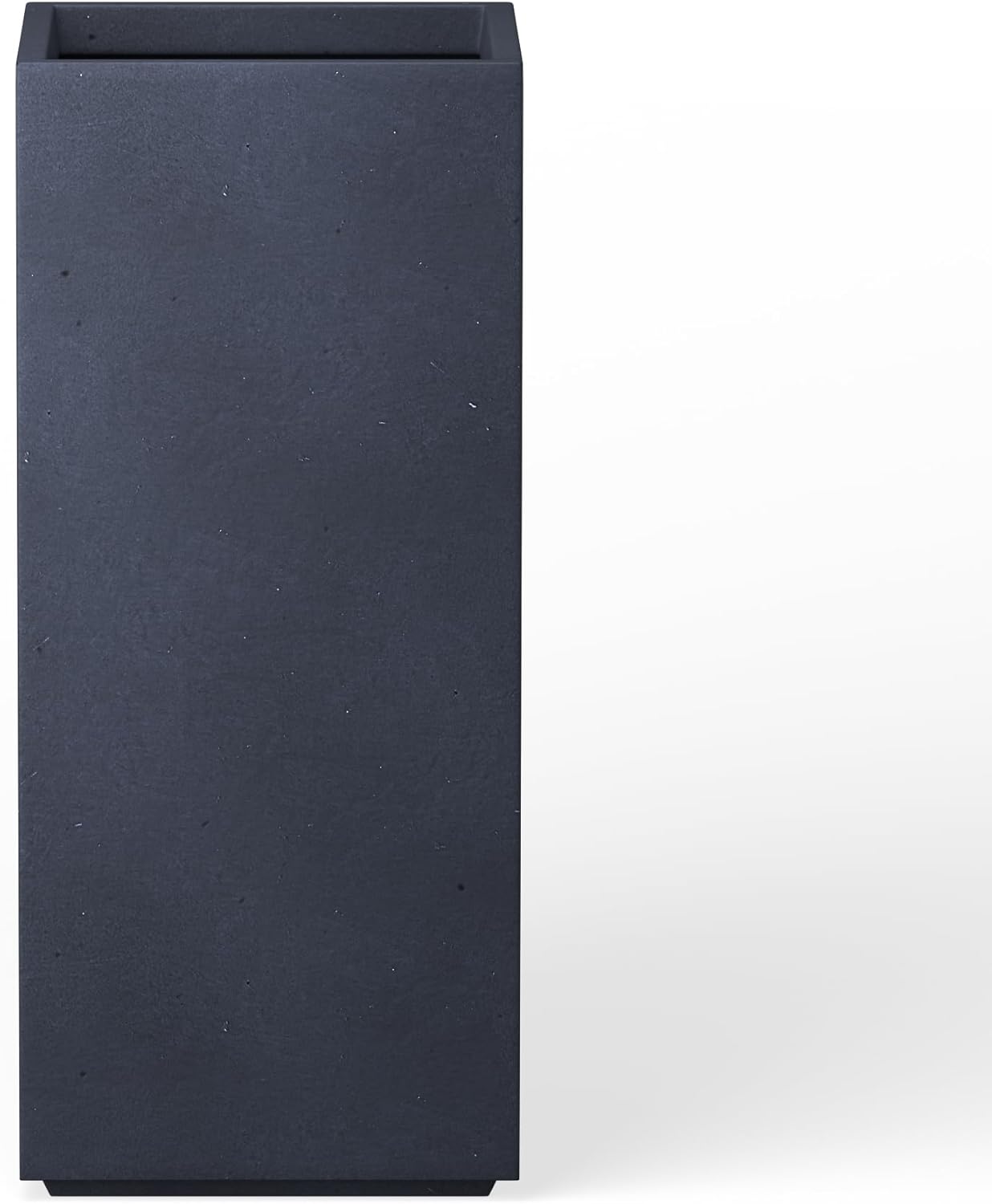 Kante 23.6" H Tall Rectangular Concrete Planter, Modern Square Diameter Plant Pot with Drainage Hole and Rubber Plug for Indoor Outdoor Home Patio Garden, Charcoal