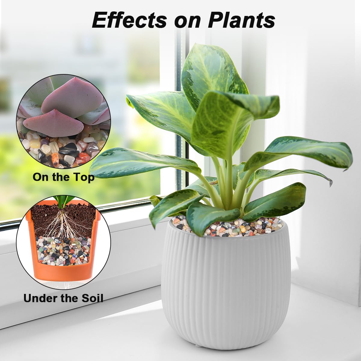 Vase Filler,Landscaping Pebbles, River Rocks Decorative Ornamental Pebbles, DIY Smoothed Rocks for Potted Plant Resin Art Vase Fillers Aquarium Gravel Rocks (Mixed Color, 10 Pounds)