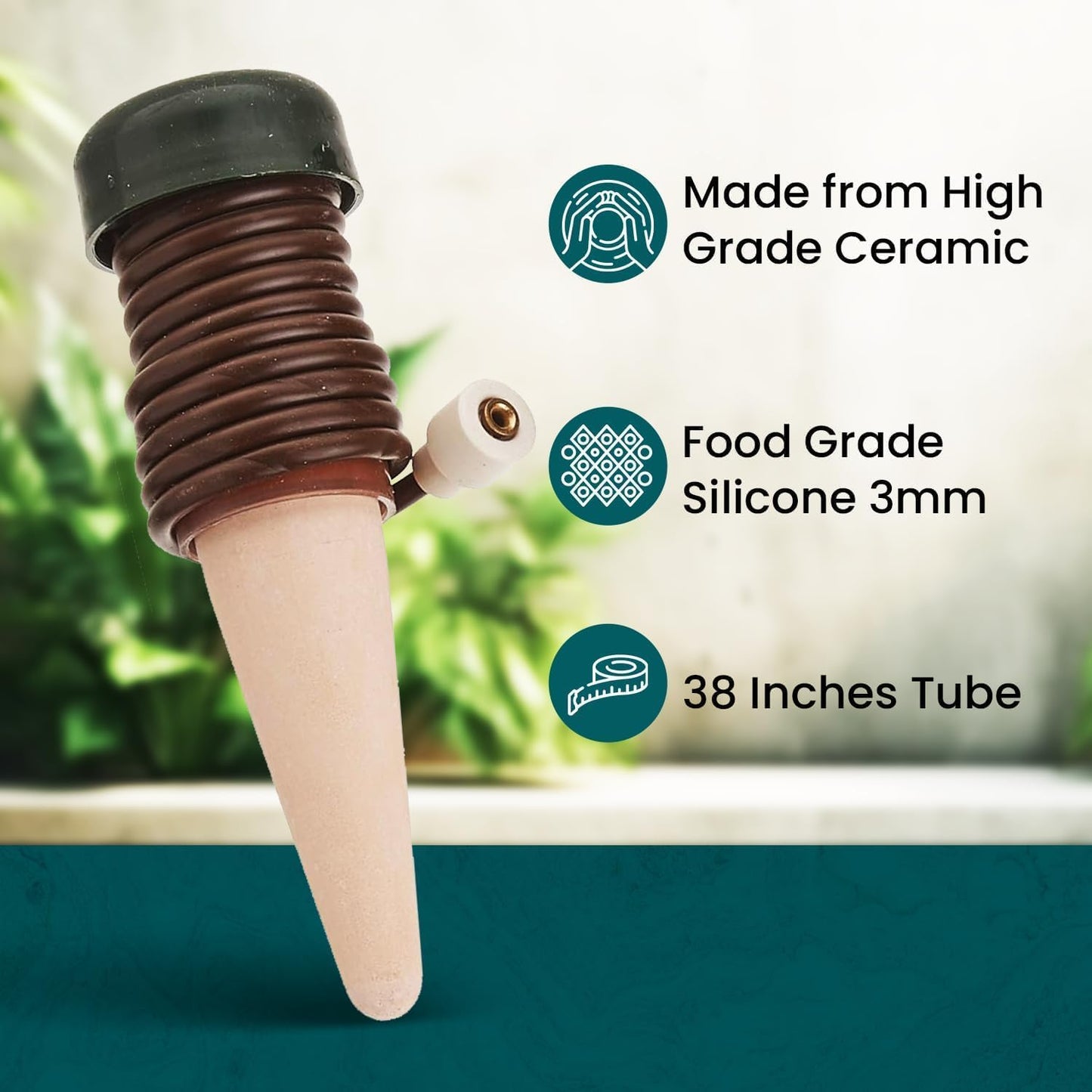 Blumat Classic Plant Watering Stakes (3 Pack) (with Adapter)