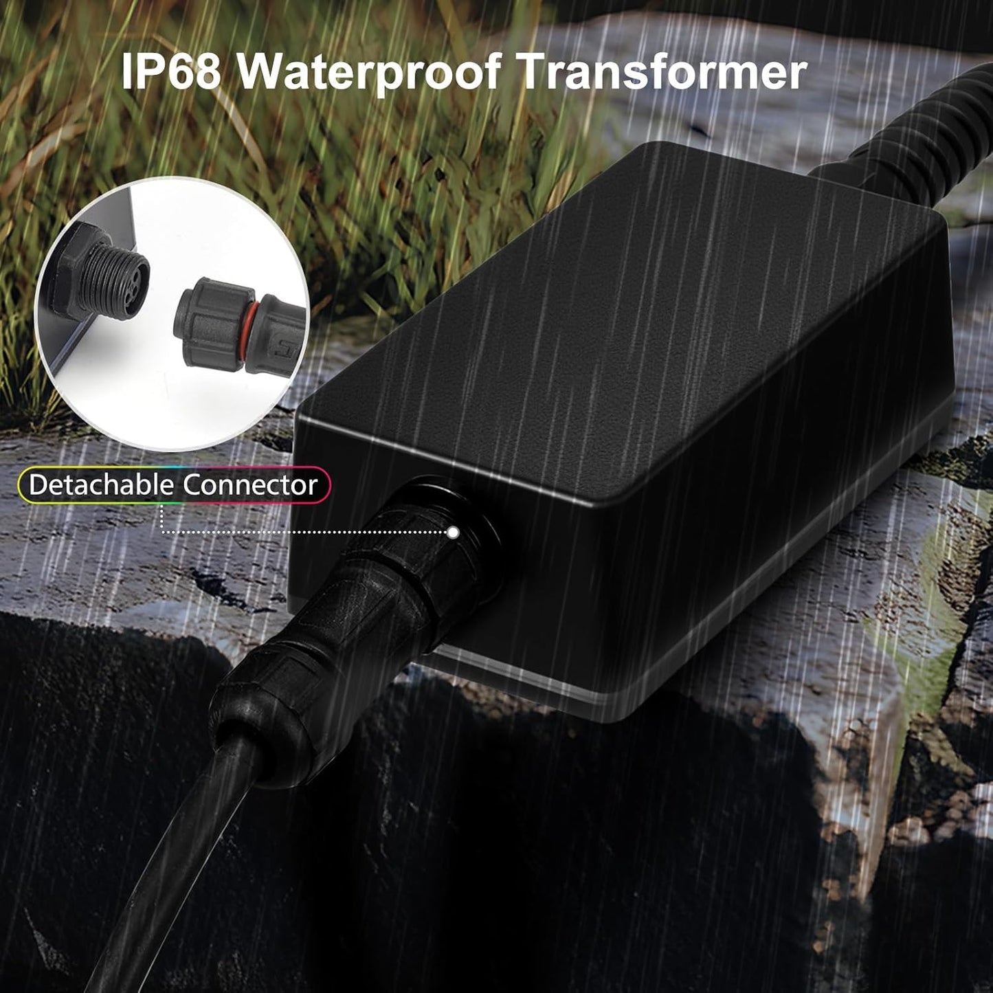 Pond Light LED Underwater with 12V Transformer, 6W Turtle Pond Lights with APP, IP68 Waterproof Fountain Lights with 32FT Cables for Ponds Fountain Waterfall Yard Water Feature, 1 SpotLights