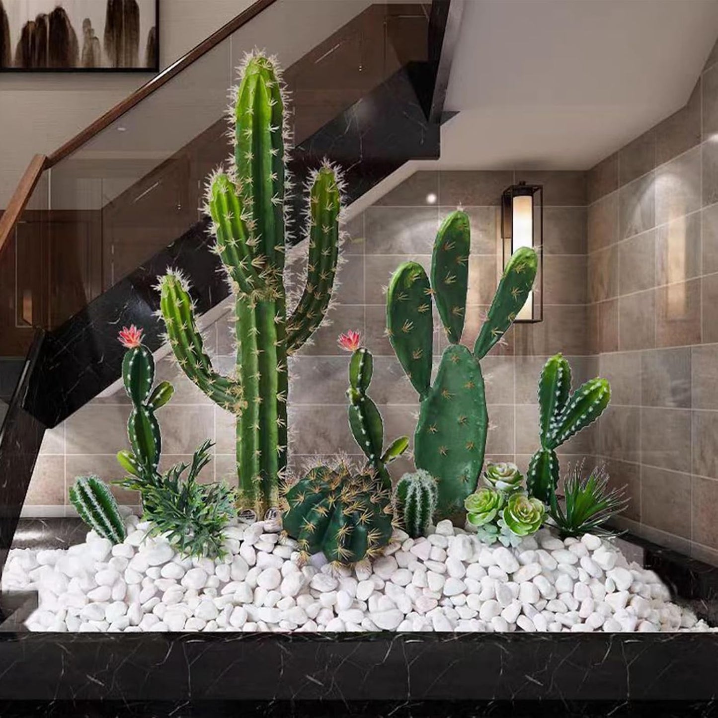 40 lbs White River Rocks for Garden, 2-3 Inch Large Aquarium Gravel. Decorative Stones for Plants, Vases, Cactus, Landscaping and Home Decor