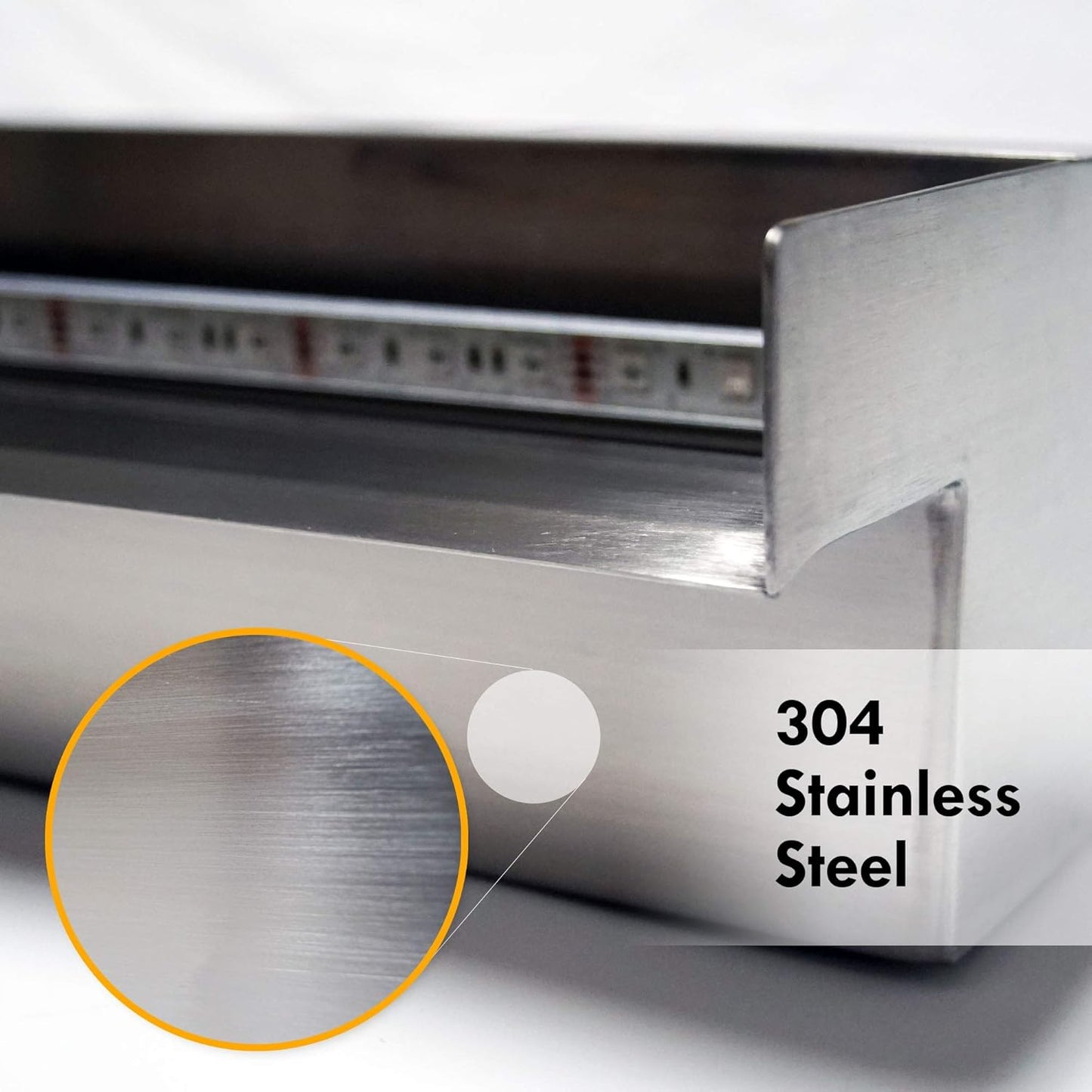 HALF OFF PONDS Steel Elegance 60" Stainless Steel Spillway - STE60-HOP