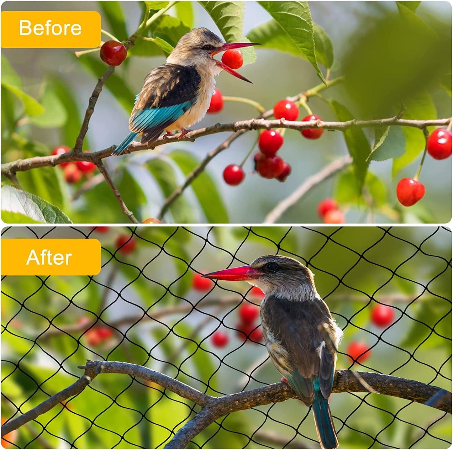 Chicken Netting 25'x25' with 1" Mesh Nylon Bird Netting for Chicken Coop, Heavy Duty Poultry Net Bird Net for Garden Deer Fence for Fruit Tree