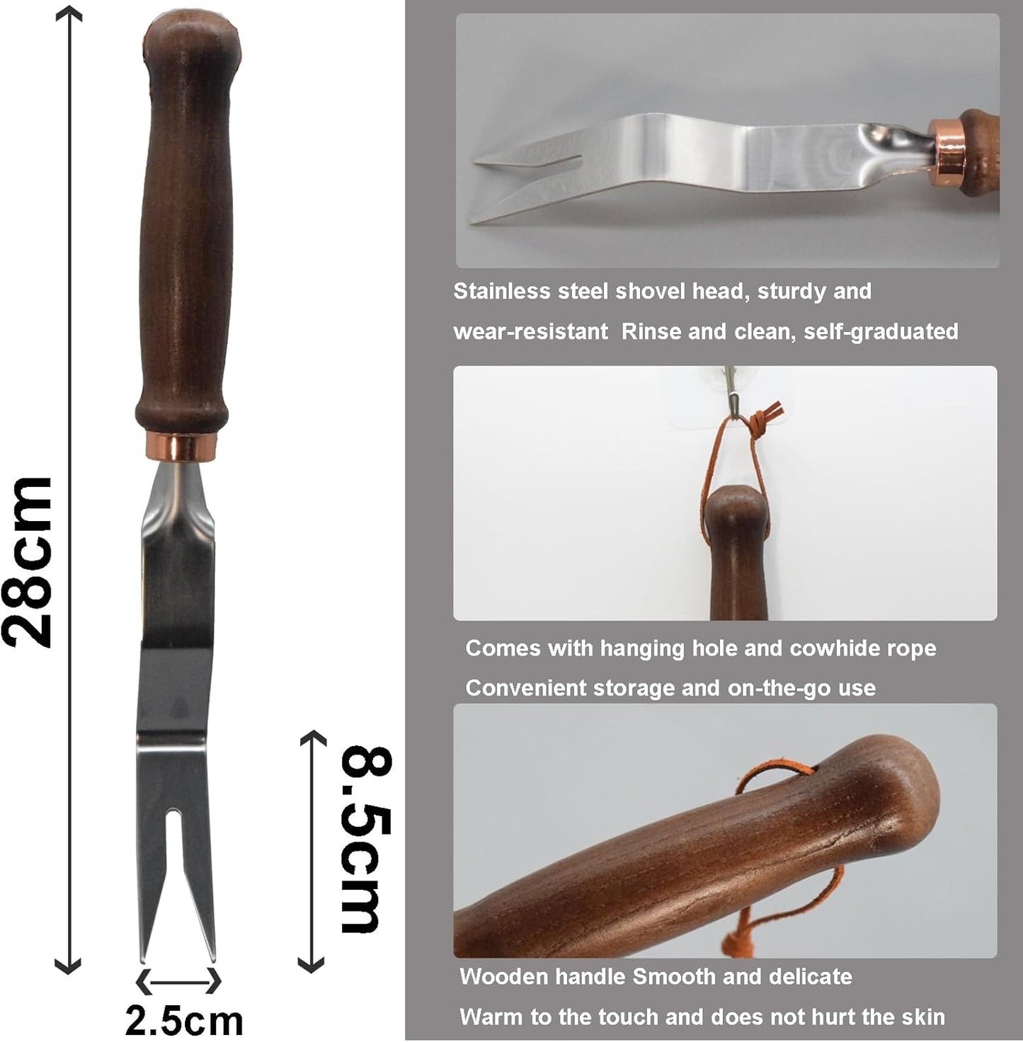 Gardening Tools-Gardening Handle Tools Flower Spade Digging Loosening Tools Hand Rake Weed Puller Garden Tools Make Ideal Gifts for Gardening Enthusiast(Weeder2)