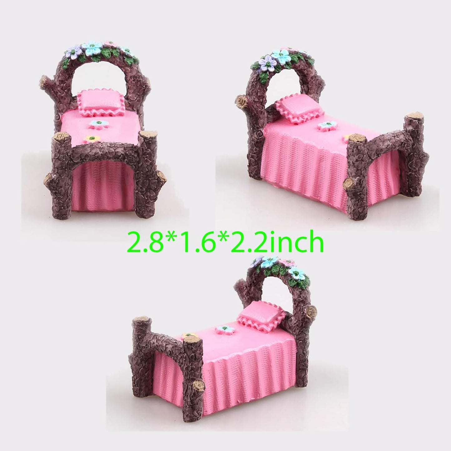 Kai Dream Miniature Fairy Garden Accessories, Resin Craft Flower Bed Figurine, 2.8 * 1.6 * 2.2 inches, Decorative Micro Landscape, Dollhouse Accessories