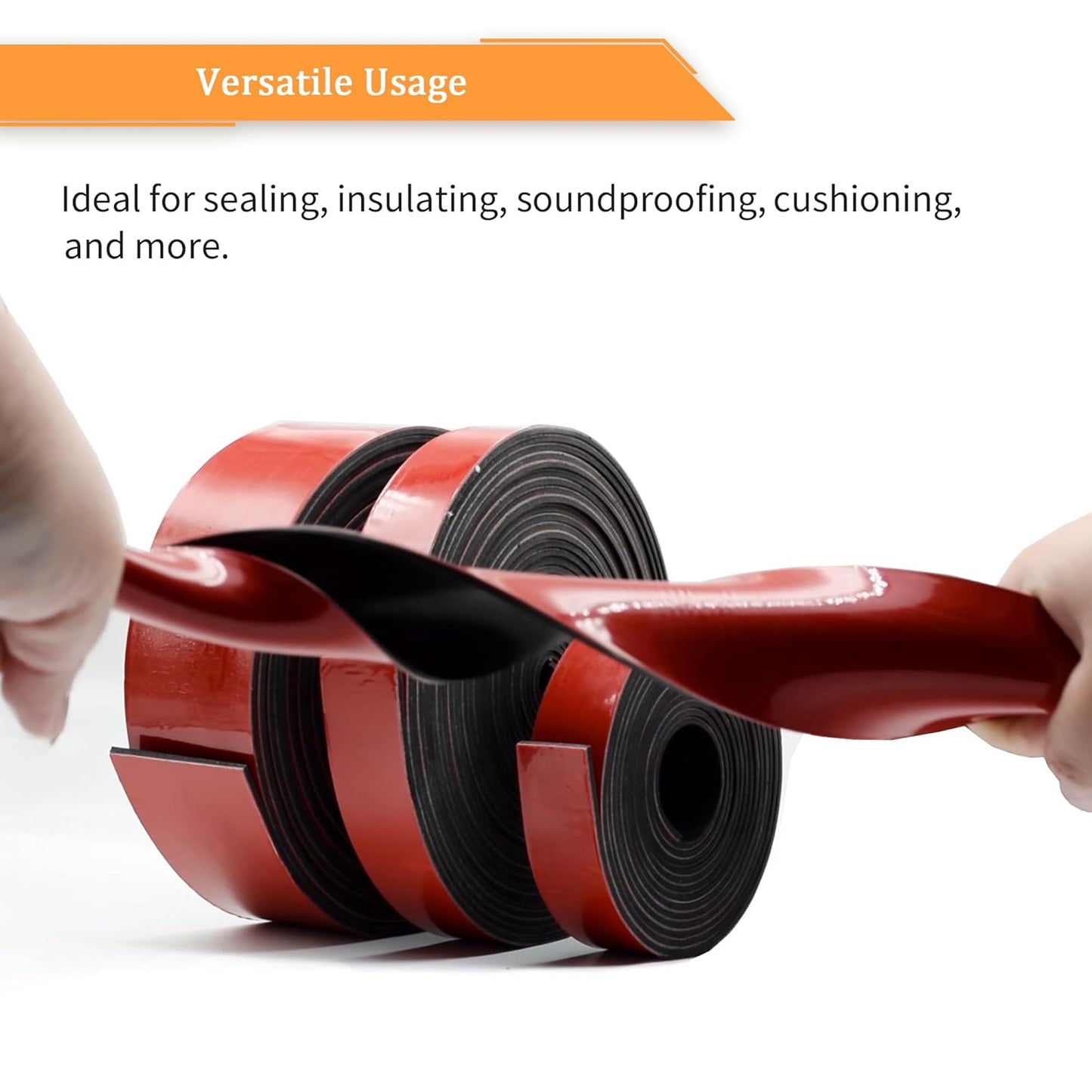 DOBTIM Solid Neoprene Rubber Strips with Adhesive Backing 1/16 (.062)" Thick x 2" Wide x 10' Long, Self Adhesive Rubber Sheets, Rolls & Strips for DIY Gaskets Crafts Pads Seals Warehouse Flooring