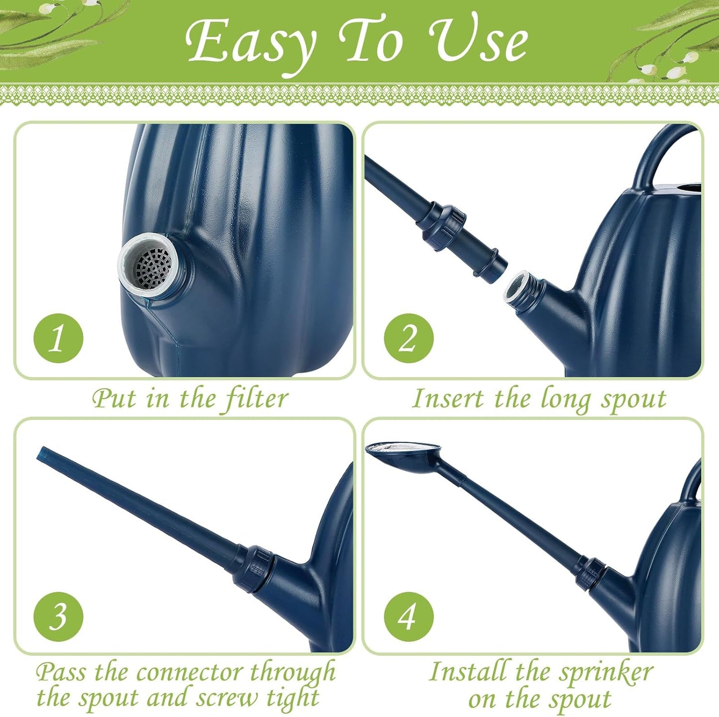 2.5 Gallon Watering Can for Outdoor Plants Bottle for Watering Indoor Outdoor Plants,Modern Plant Watering Can Large Long Spout with Sprinkler Head