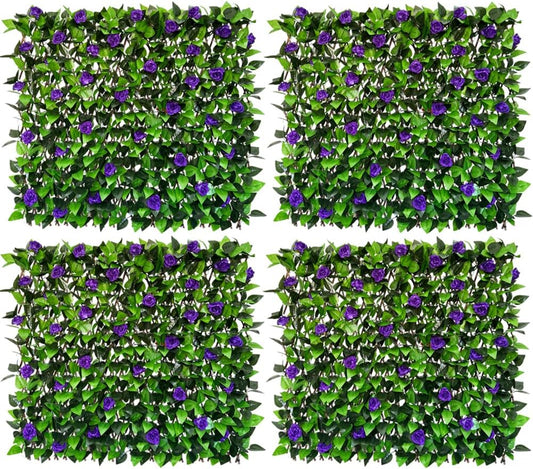 Expandable Fence Privacy Screen for Balcony Patio Outdoor,Decorative Faux Ivy Fencing Panel,Artificial Hedges