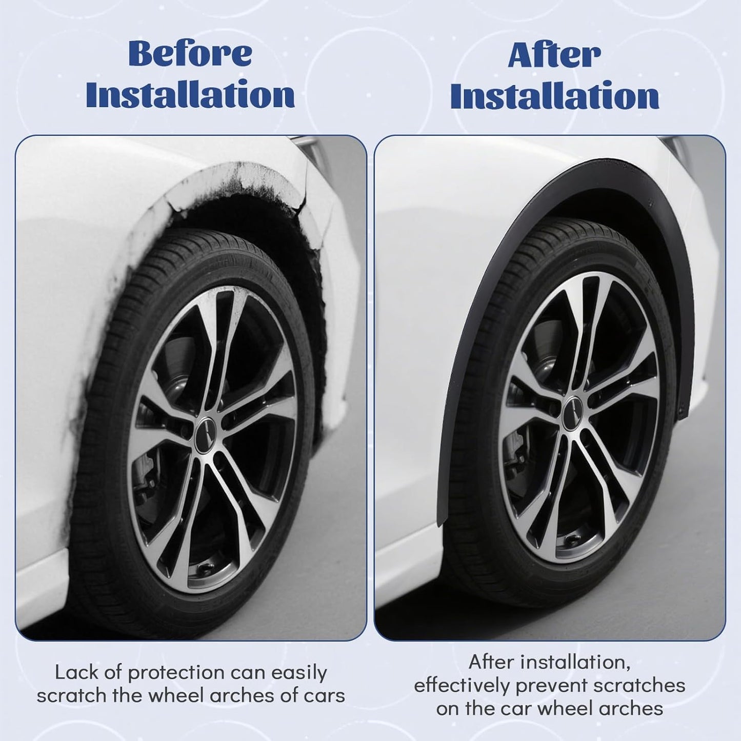 Fender Flares Edge Trim,Car Wheel Eyebrow Arch Trim Lips Strip Fender Flare Protector, Fender Flare Rubber Seal for Car and Truck Wheel Arch Well Black, 23ft(l) x0.14ft(w)