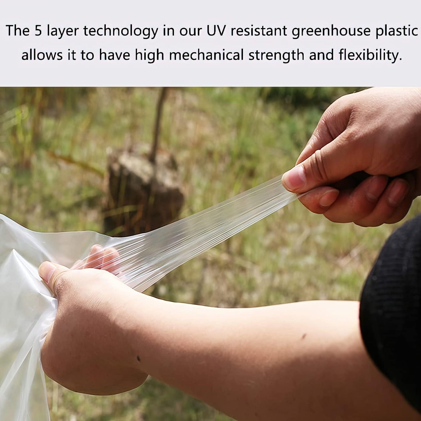 Greenhouse Plastic Sheeting 25x40 ft, 6 mil Thickness Replacement Cover, UV Resistant