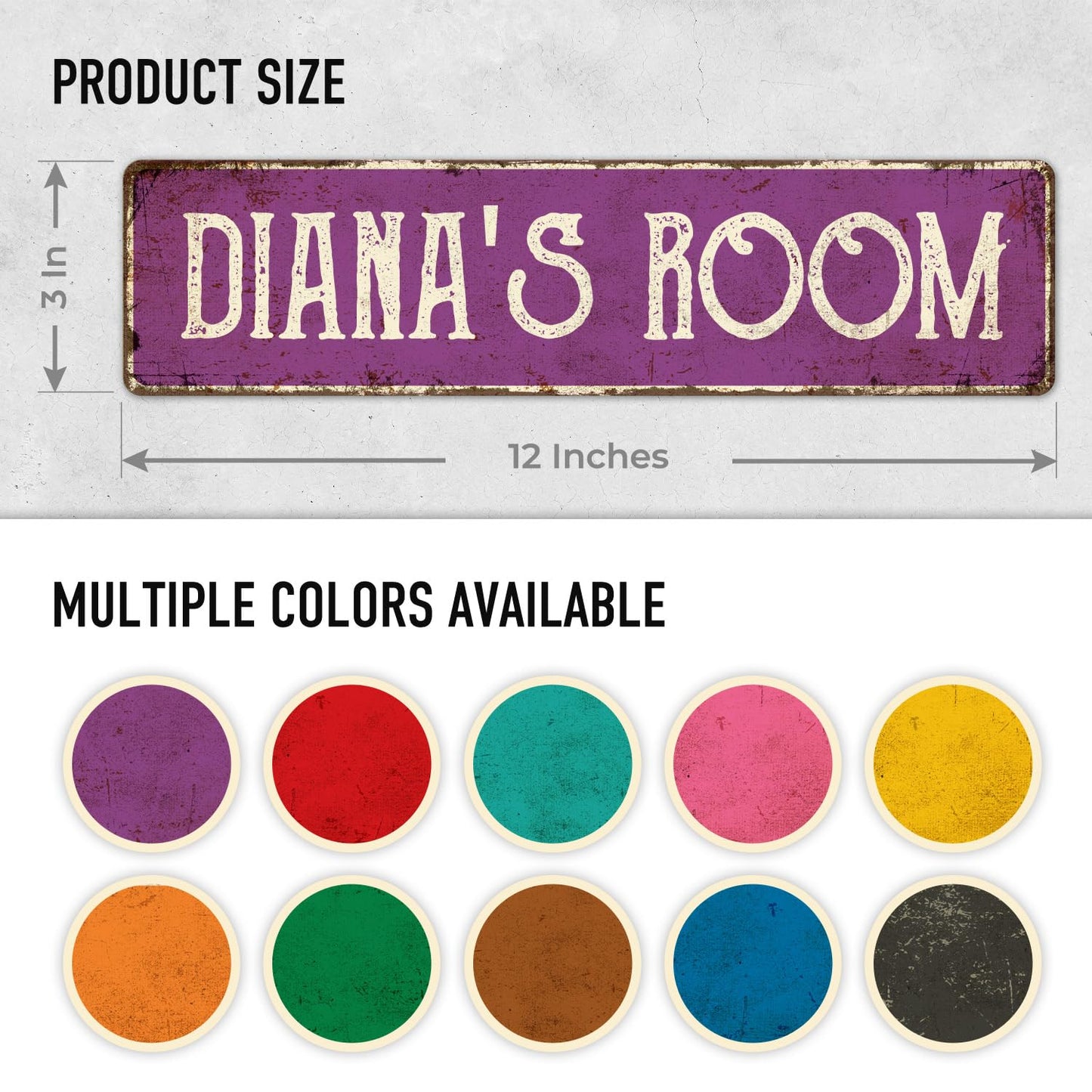 Custom Rustic Sign, Personalized Decor Street Signs, 3x12 Inches, ACM, Fade Resistant, Made in USA by Sigo Signs