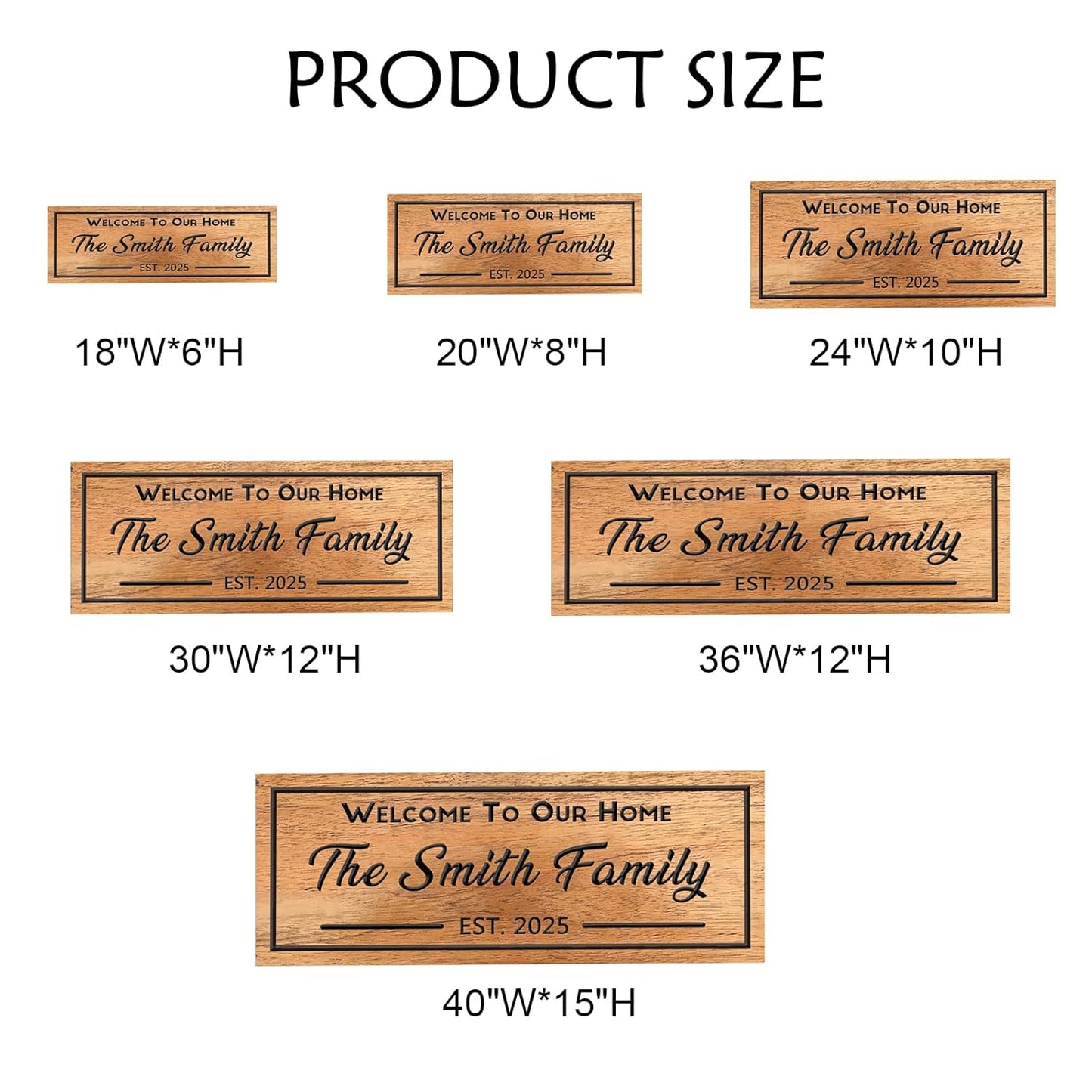 Custom Carved Wood Family Name Sign Personalized Wooden Name Sign Custom Wall Decor for Wedding, Anniversary, Housewarming, New Home Gift, Last Name Cabin Sign