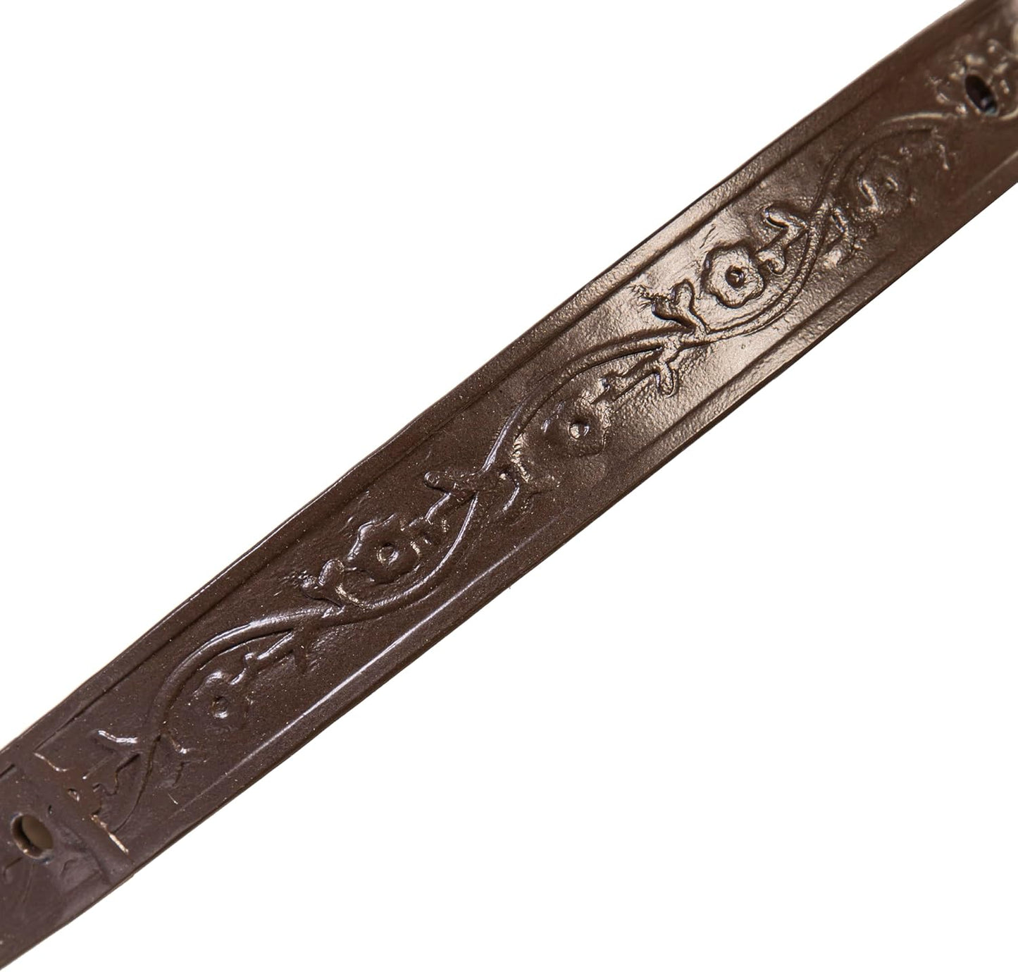 Evergreen Garden 5 ft Metal Garden Obelisk Trellis for Climbing Plants Vines, Clematis & Flowers | Outdoor & Indoor Plant Trellis for Potted Plants | Floral Pattern Arch Trellis (Bronze)