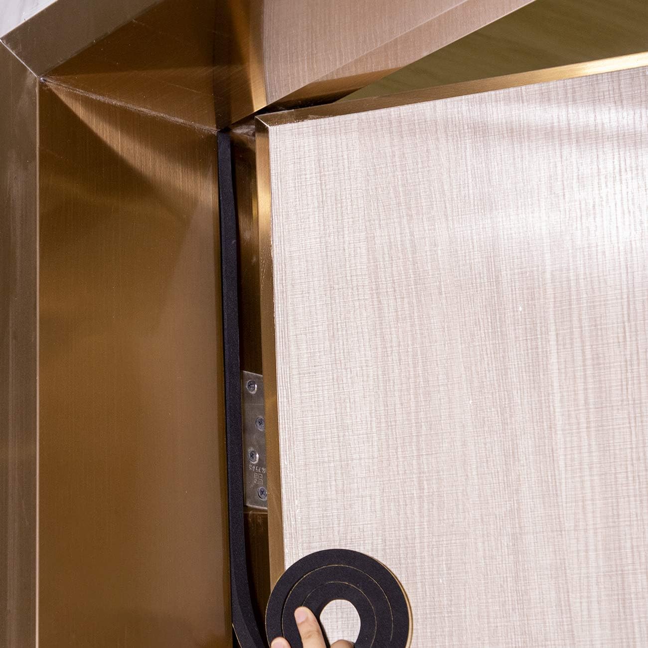 Foam Weather Stripping for Doors and Windows 1/2 inch W x 1/8 inch T, Adhesive Weather Strip Seal Tape (Total 49.5 Ft Length, 3 Rolls of 16.5 Ft Each)