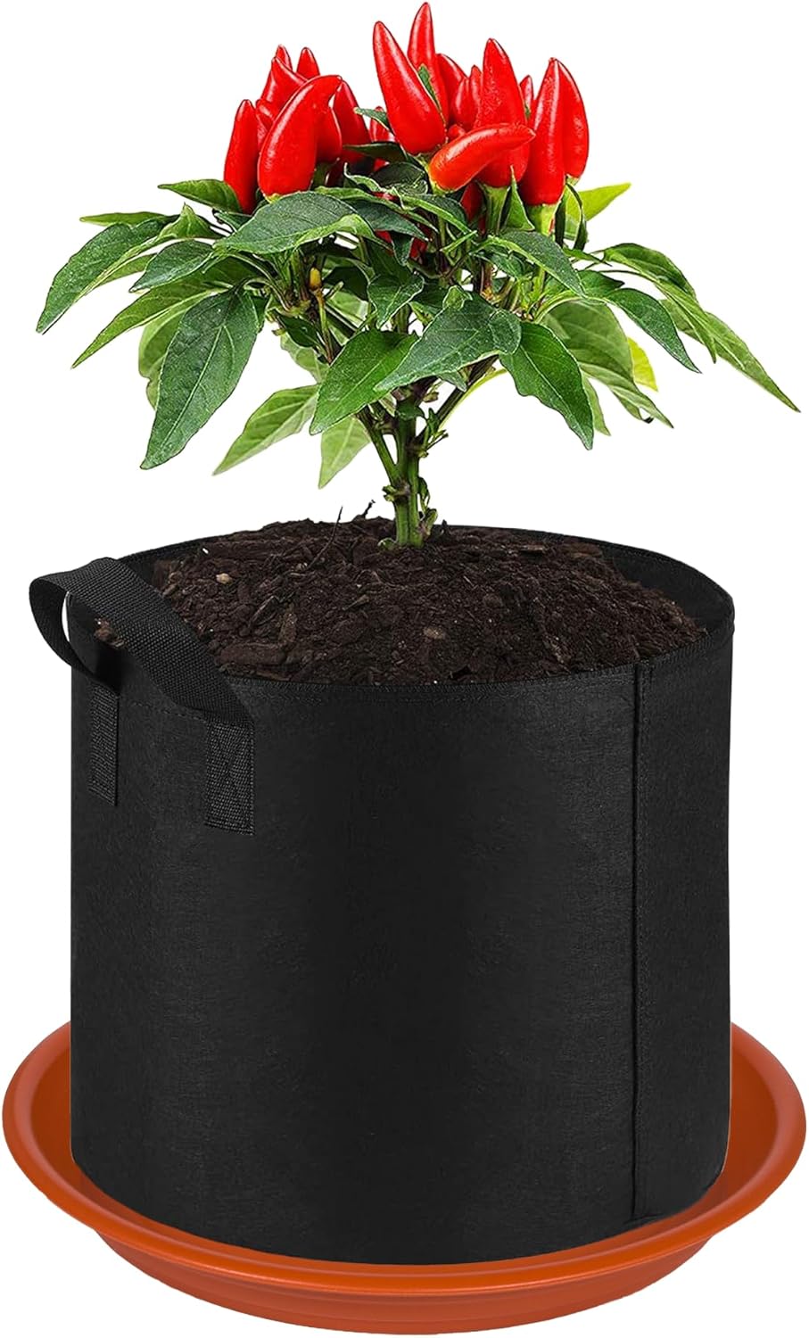 4 Pack of 18 19 inch Plant Saucer Drip Tray, Large Deep Plastic Flower Planter Saucers and Drip Trays for Indoors Outdoors, Bath Baths Bowls, Heavy Durable Plant Plate Water Catcher (18", Terracotta)