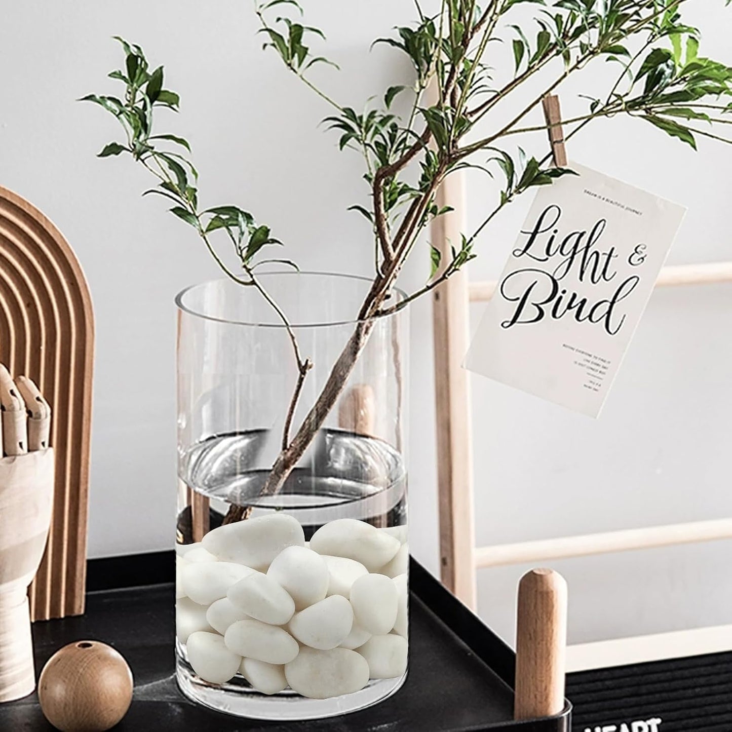 10 lbs White River Rocks for Plants, 2-3 Inch Decorative White Stones Pebbles for Indoor Plants, Vase, Terrarium, Landscaping, Garden and Yard