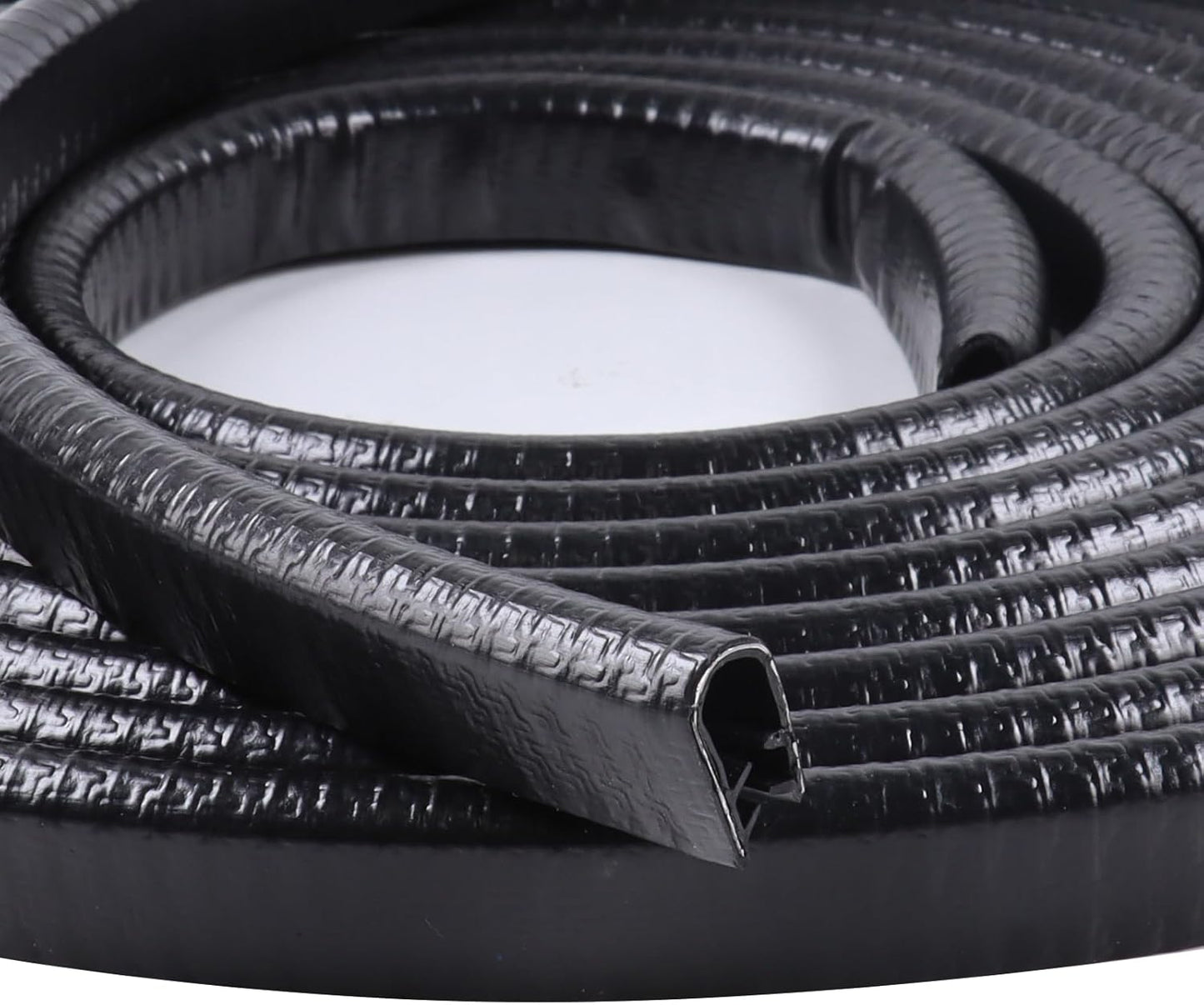 Edge Trim Black U-Channel Rubber Trim Edge with Metal 1/2" X 3/8" - Fit Gap 3/64" to1/4 Car Door Edge Sealing Strip, PVC Weather Stripping with Steel, Metal Edge Protector, 12FT