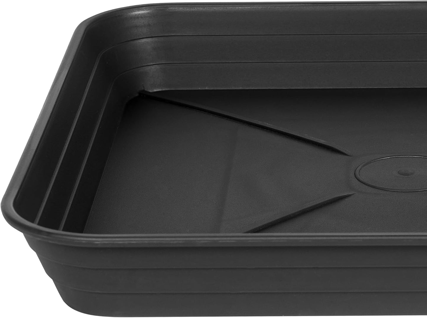 2 Pack Square Plant Saucer Tray 16 inch, Heavy Duty Plastic Plant Saucers for Indoors Outdoor, Flower Plant Drip Trays for Pots, Square Seed Starting Tray, Seedling Growing Trays