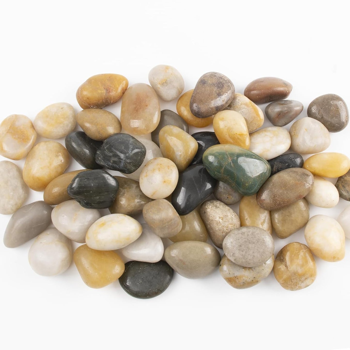 20lbs 0.5-1 Inch River Rocks, Decorative Mixed Pebbles for Garden Landscaping, Indoor Plants, Fish Tanks, Vases, and Succulents – Ideal for Home Decoration and Outdoor Gardens (Mixed, Weight: 20 LB)