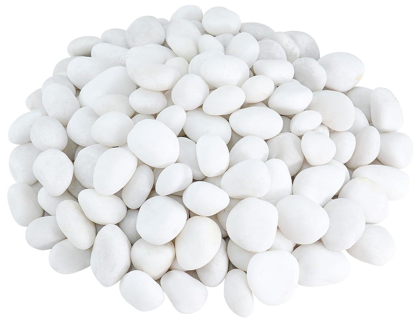River Rocks, 20lbs White Pebbles for Indoor Plants, 1-2 Inch Aquarium Rocks, Natural Stones for Landscaping Garden Paving Plant Rocks Crafting Walkways