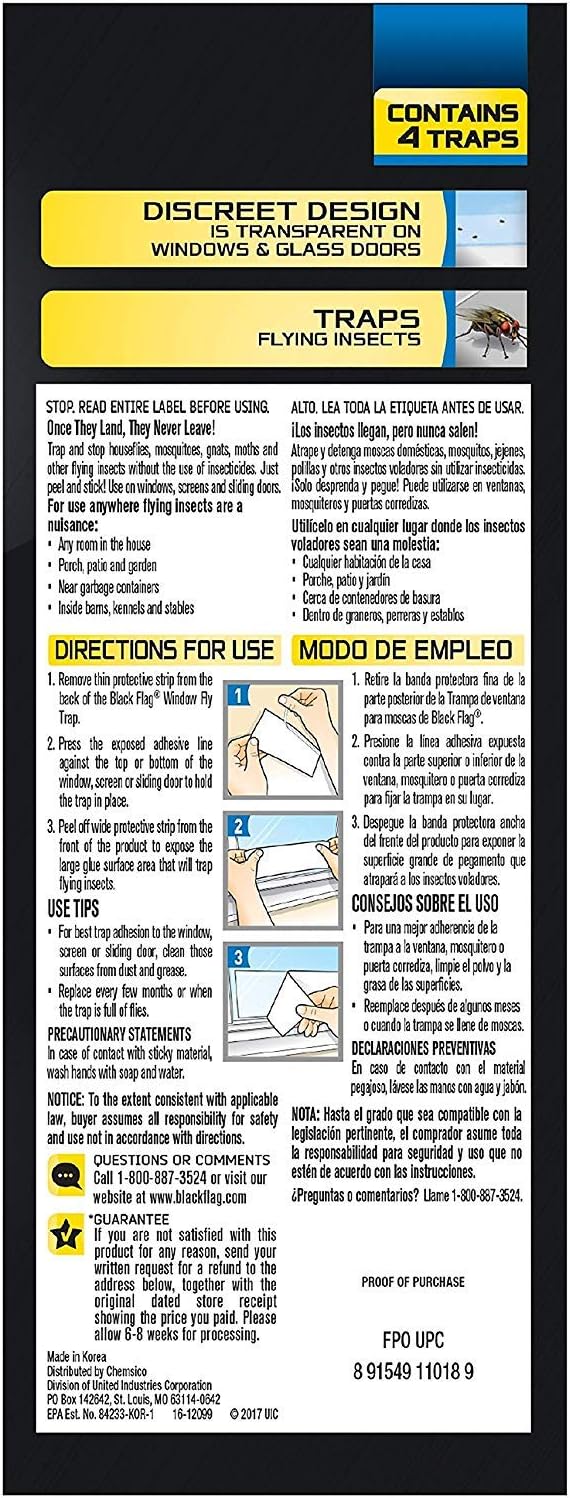 Black Flag Window Fly Trap(2Pack)