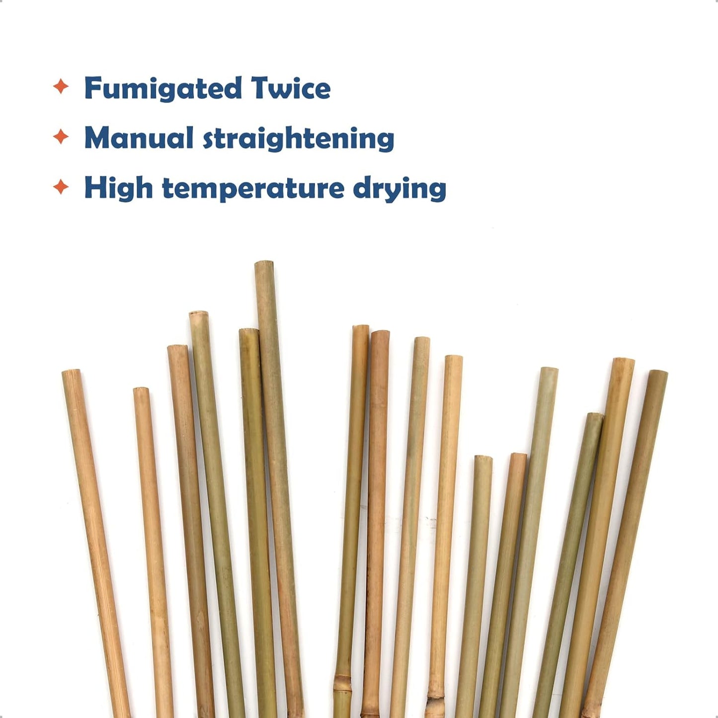 Bamboo Stakes 4FT Garden Stakes Plant Stakes for Indoor and Outdoor Climbing Plants Poles Sticks Support Tomatoes Eggplants Beans 25 Pack
