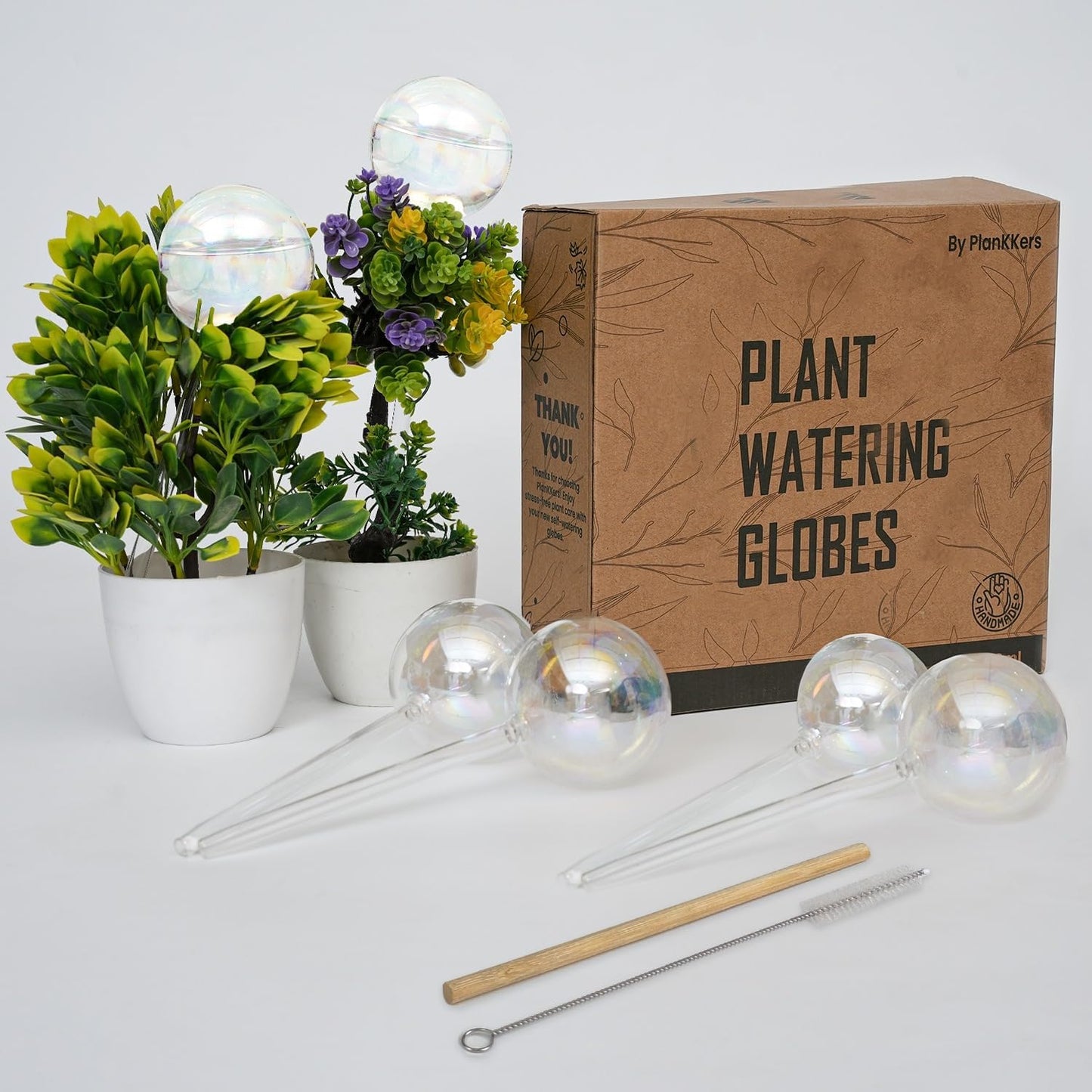 6 Pcs Iridescent Self Watering Globes, Glass Rainbow Plant Watering Globes, Self Watering Planter Insert, Automatic Plant Waterer Indoor, Plant Watering Devices, Plant Water Globes, Watering Bulb