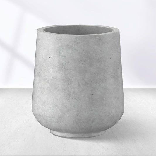 Kante 15.3" Dia Round Concrete Planter,Large Planter Pots Containers with Drainage Holes for Patio, Balcony, Backyard, Living Room