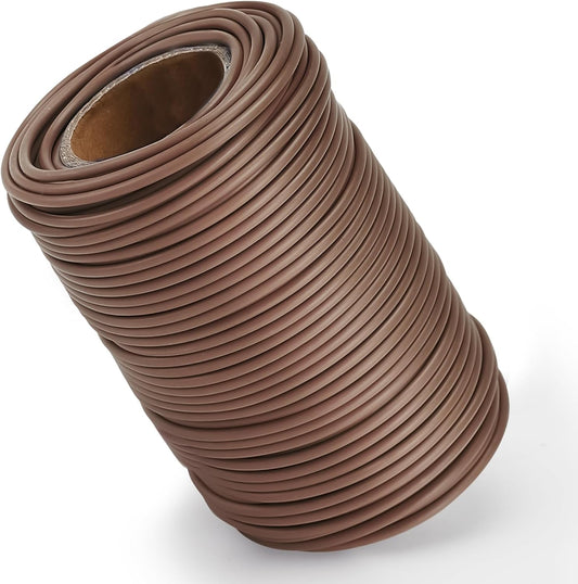 130 Feet Soft Plant Tie Brown Twist Garden Ties for Plants Gardening Home Office Organization TPR Garden Ties Supplies with 2.5mm Diameter