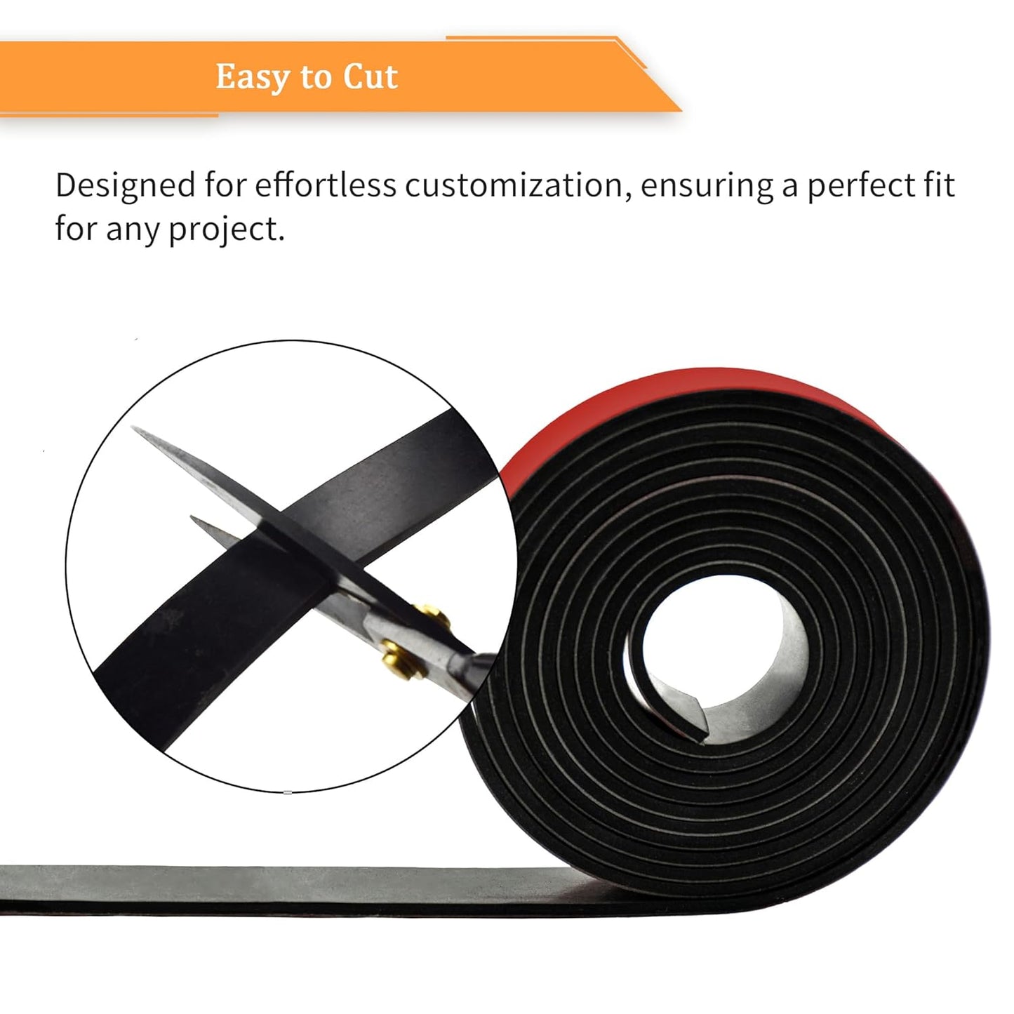 DOBTIM Solid Neoprene Rubber Strips with Adhesive Backing 1/8 (.125)" Thick x 2" Wide x 10' Long, Self Adhesive Rubber Sheets, Rolls & Strips for DIY Gaskets Crafts Pads Seals Warehouse Flooring