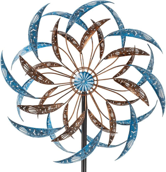 Stargarden Large Wind Spinners Outdoor, 23 Inch Kinetic Wind Spinner, Hollow-Out Metal Wind Sculptures & Spinners, Double-Side Windmill for Patio, Lawn, Garden Decor
