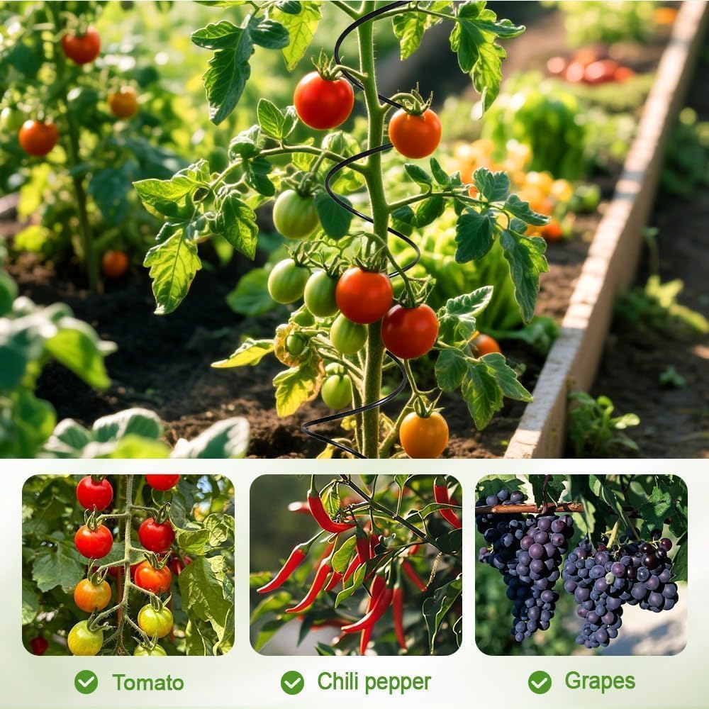 4PCS Tomato Twist Stake, 2025 Spiral Tomato Stakes, Reusable Climbing Plant Stake Tower for Tomatoes & Vines (4PCS)