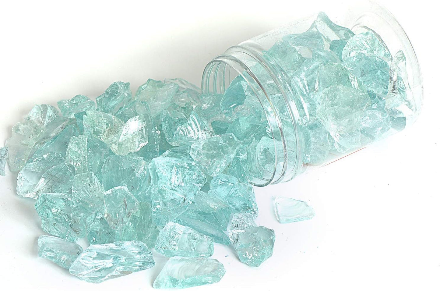 High Luster Reflective Fire Glass Gravel,Fire Gems,Fire Drops,Fire Glass Pebbles Stones Beads Chips for Fire Pit Fish Tank Aquarium Garden,1-2cm,540g/1.19lb (Water Green)