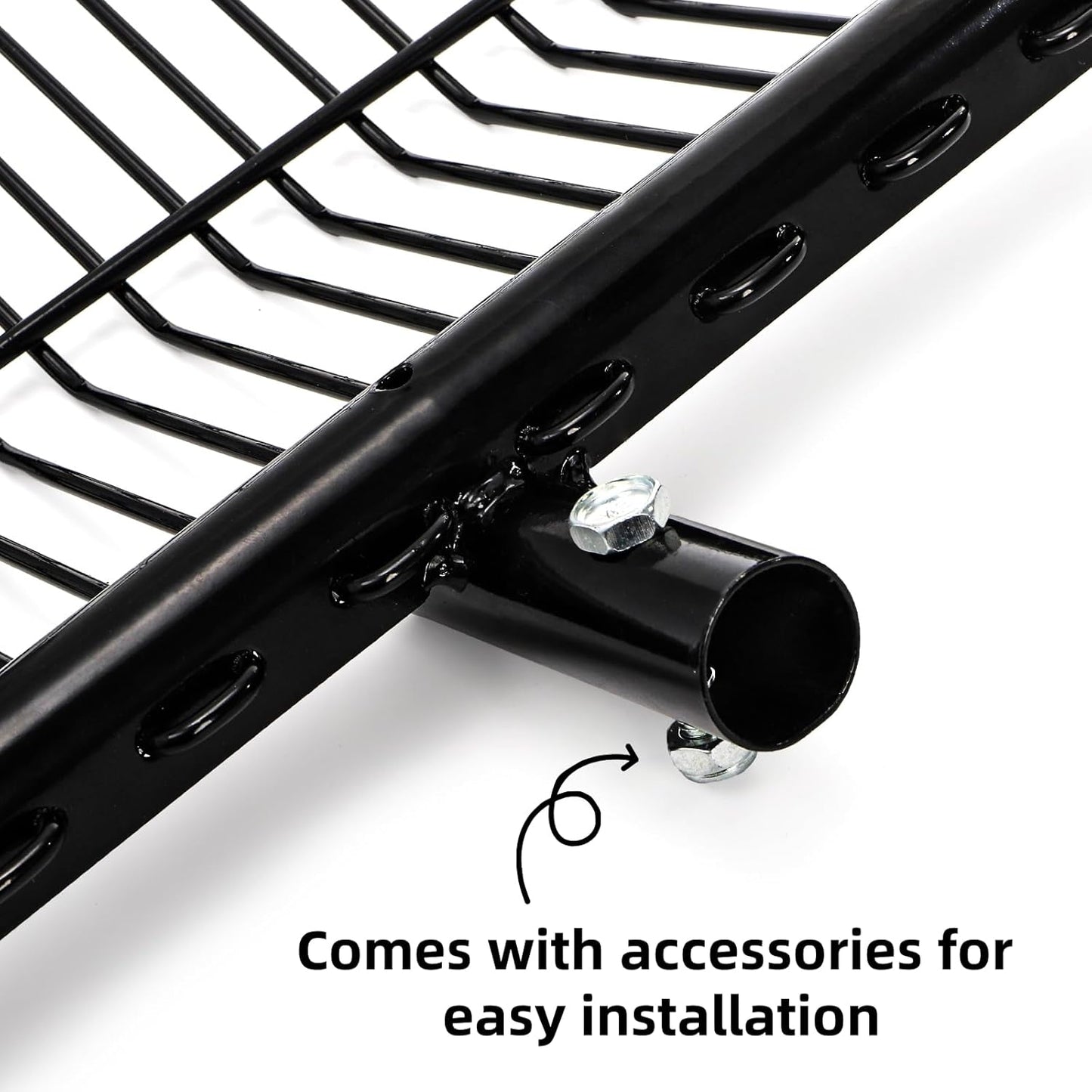 Pitch Manure Fork Head, Metal Pitch Fork for Garden, Durable Digging Fork Rake Head Replacement with Angled Tines, Stable Pitchforks Scoop for Mulch Horse Stall Picking up Hay Animal