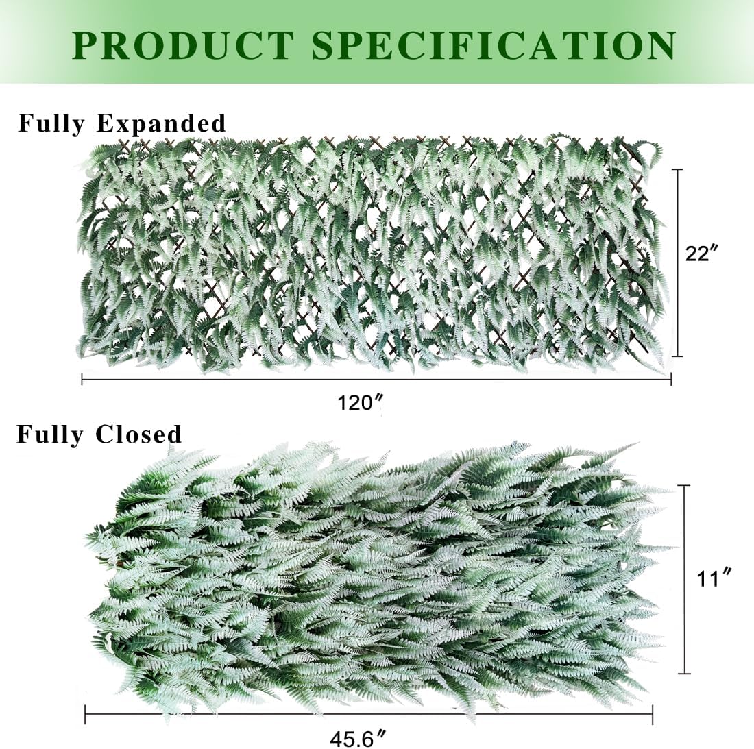 Expandable Fence Privacy Screen for Balcony Patio Outdoor,Decorative Faux Ivy Fencing Panel,Artificial Hedges (Single Sided Leaves)…1