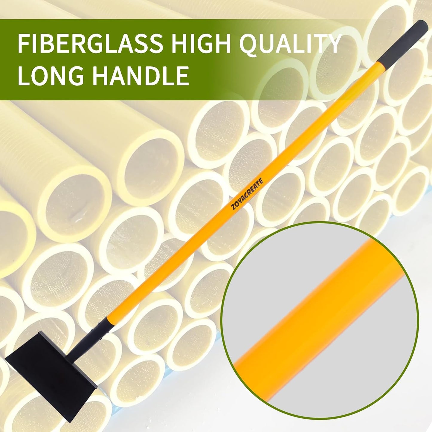 Multifunctional Cleaning Shovel, Heavy Duty Flat Square Spade Tool for Garden Outdoor Landscaping Weeding -51Inch