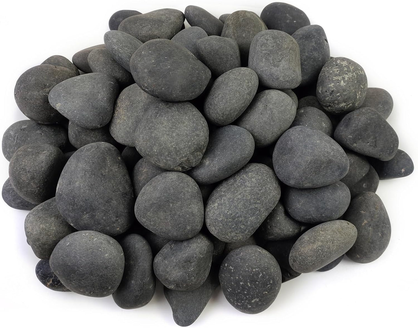 20 lbs Natural Unpolished Black Rocks Mexican Beach Pebbles, 3-4 Inch Decorative Black River Rocks for Landscaping, Planters, Garden Paving, Walkways, Plant Rocks and Outdoor Decorayive Rocks