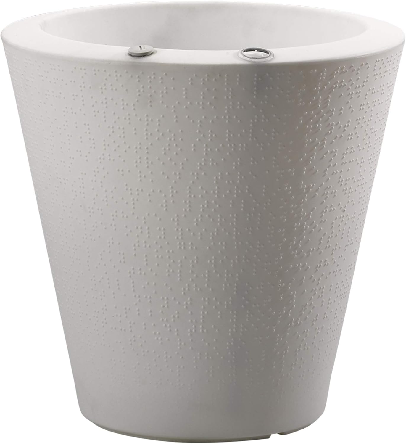 Crescent Garden Dot TruDrop Indoor/Outdoor Planter, Self-Watering Plant Pot, 20 Inches, (Alpine White)