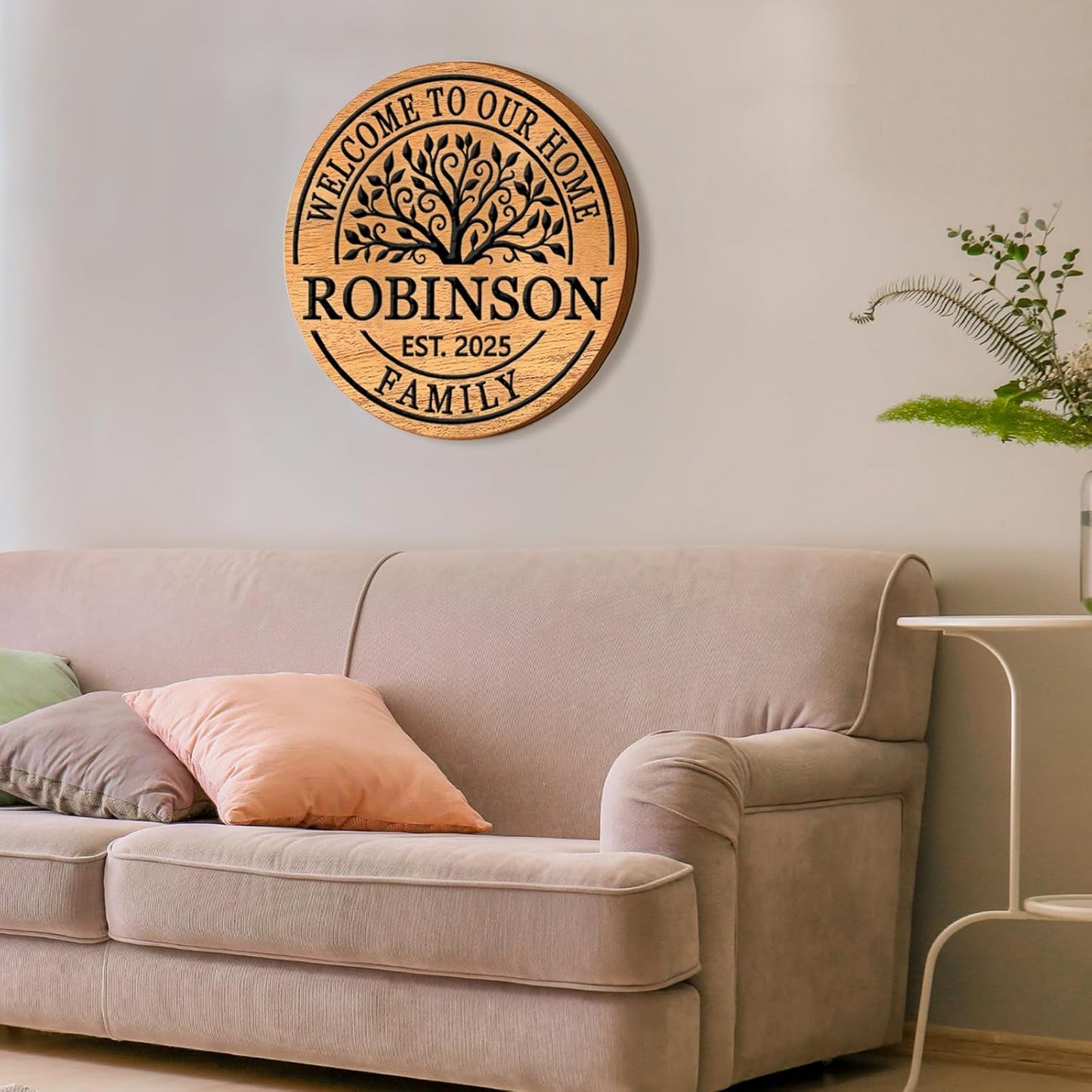 Custom Carved Family Name Sign Personalized Wood Name Sign Home Wall Decor Custom Last Name Sign Anniversary Wedding Gift Housewarming Gift