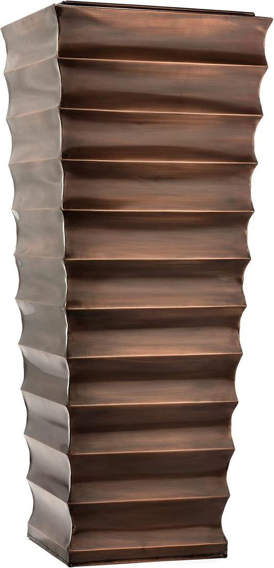 H Potter Tall Copper Planter Large Patio Pot for Indoor Outdoor