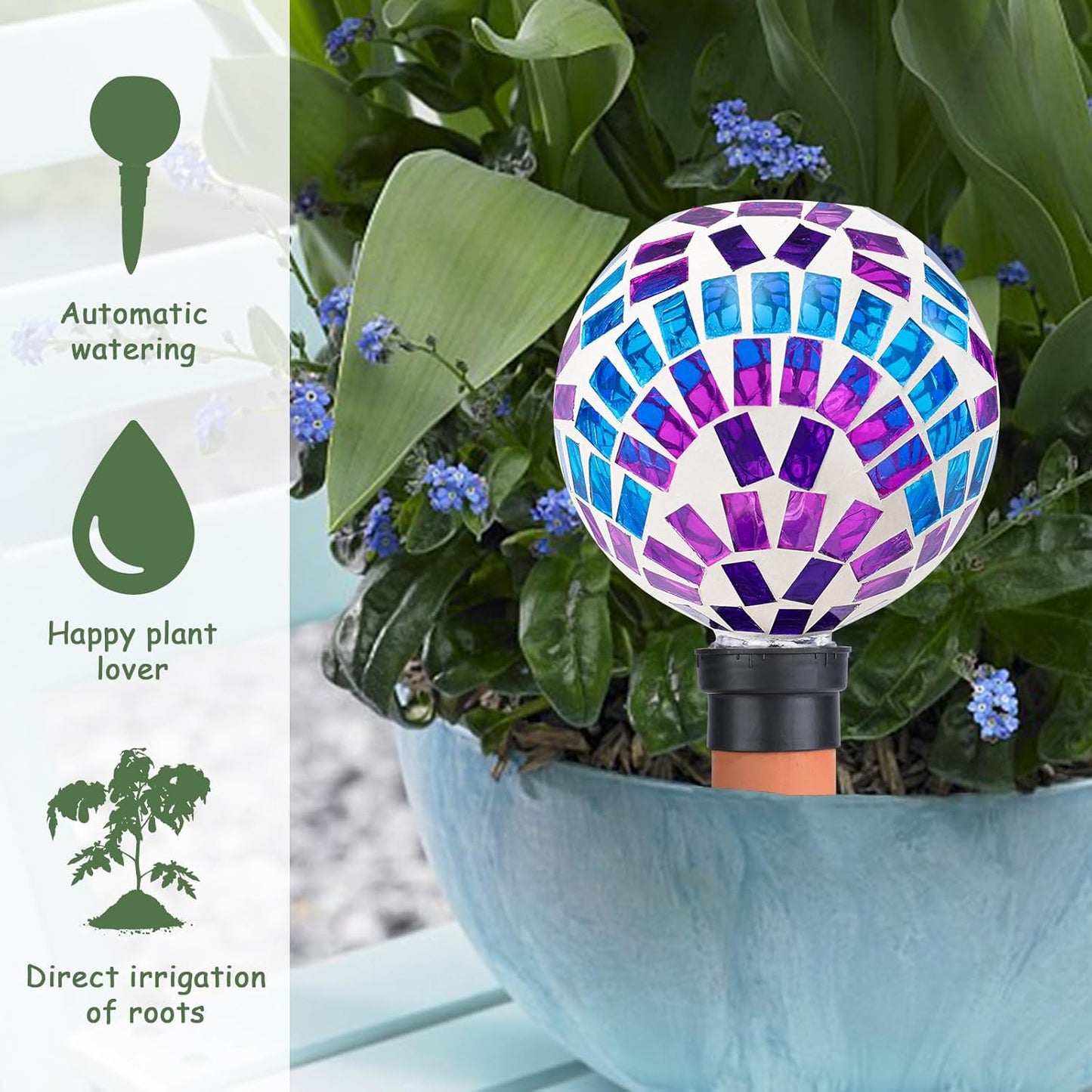 Plant Watering Globe Large Self Watering Globes 2 Pack for Indoor Outdoor Plants Self Watering Planter Insert Watering Devices for Plant Lover Gifts