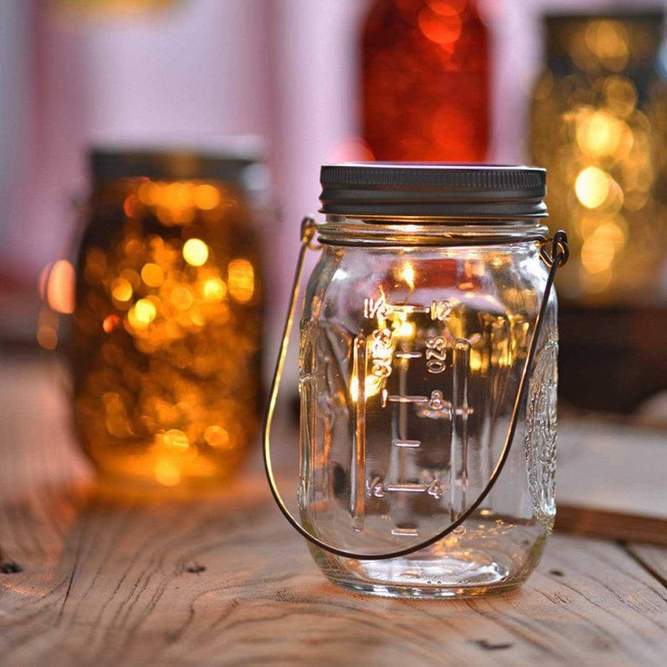 Decorman 12 Pack Stainless Steel Wire Handles (Handle-Ease) Mason Jar Hanger, Canning Jars Hanger, Ball Pint Jar, Jar Hanging Hook for Regular Mouth Mason, Silver