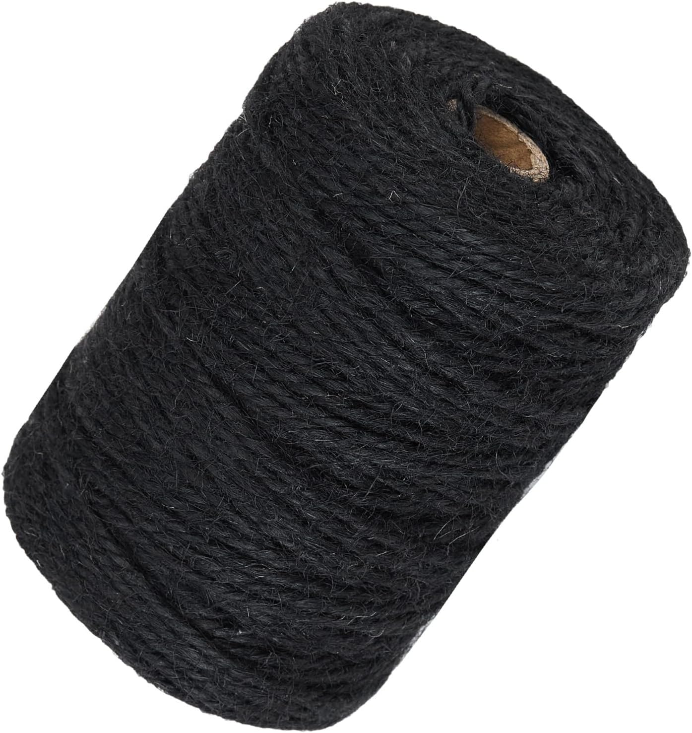 3mm 328 Feet Black Natural Jute Twine, for Crafts Gift, Craft Projects, Wrapping, Bundling, Packing, Holiday Packaging Twine, Gardening and More, Jute Rope to Use Around The House and Garden