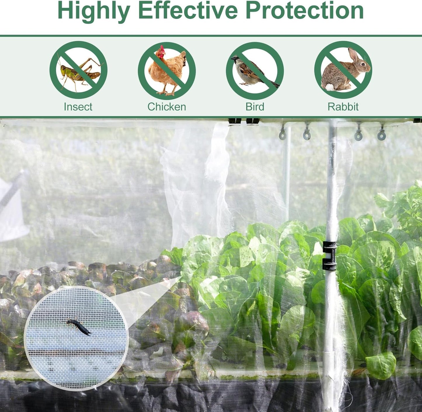 Garden Netting Pest Barrier 10X33FT Ultra Fine Garden Neting Plant Cover Garden Mesh Barrier Garden Netting for Raised Beds Insect Netting Mesh Cover Protection for Vegetable Flower Fruits Greenhouse