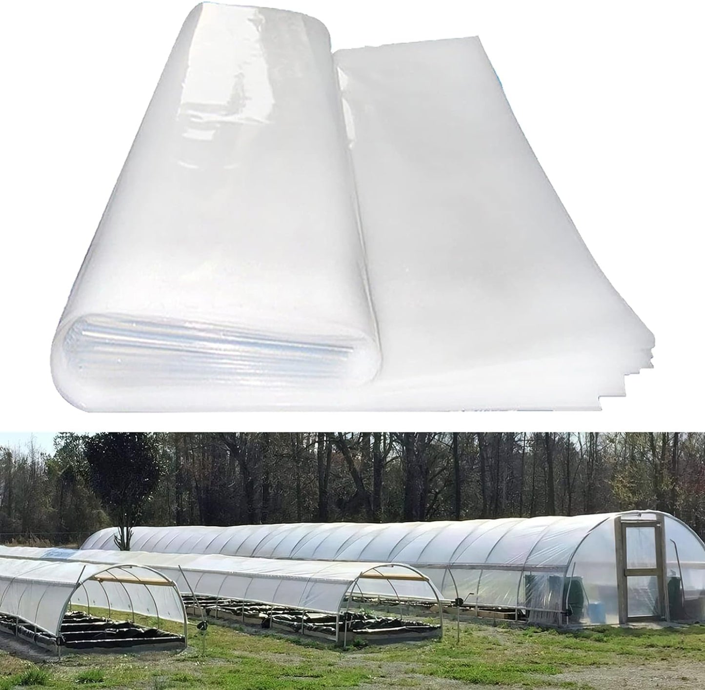 Greenhouse Plastic Sheeting 10x40 ft, 6 mil Thickness Replacement Cover, UV Resistant