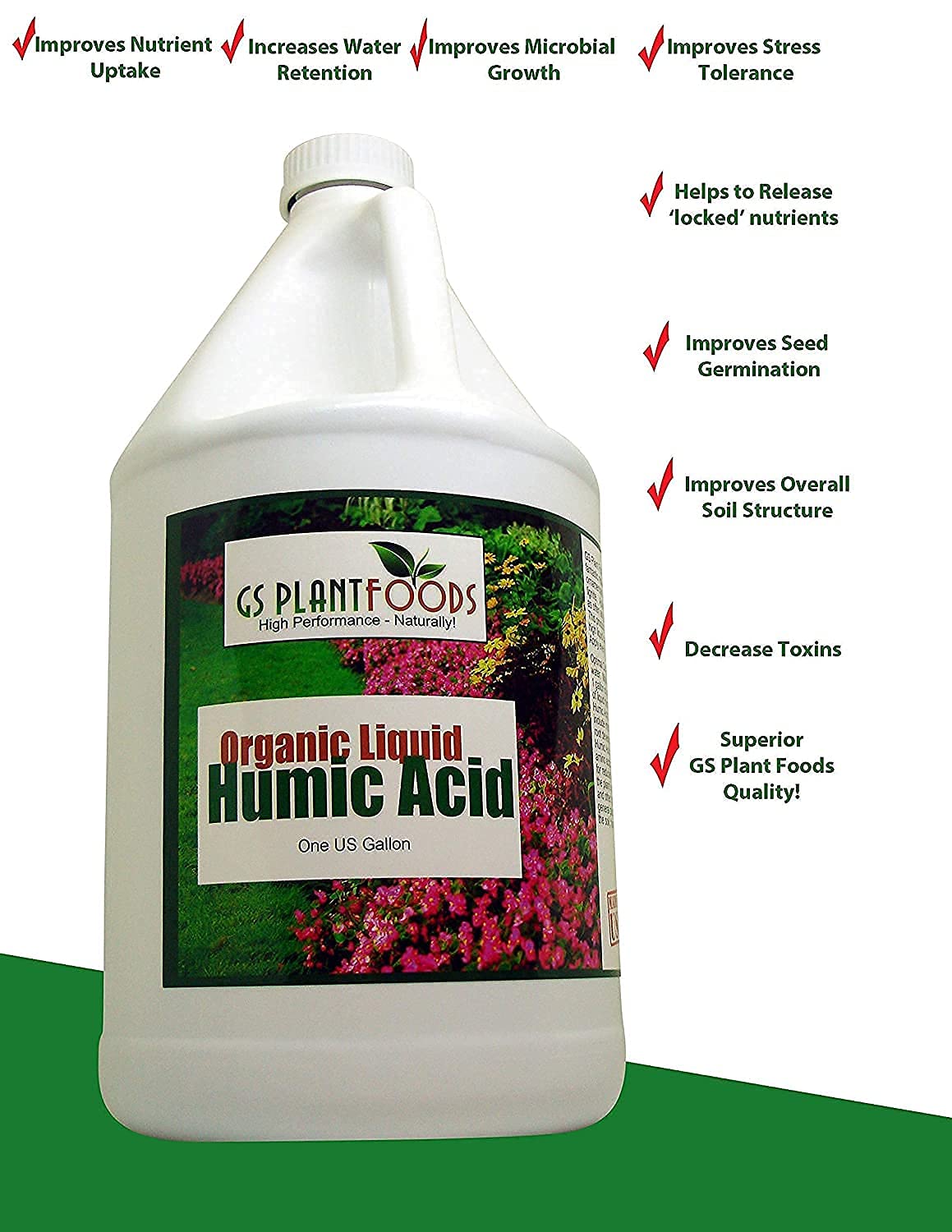 GS Plant Foods Organic Liquid Humic Acid (55 Gallon) - Fertilizer