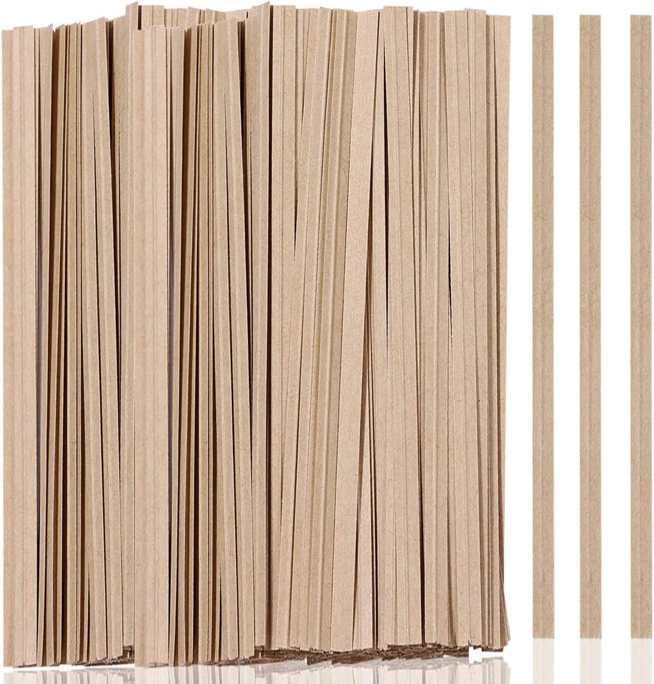 1000 Pcs Twist Ties, Kraft Paper Twist Ties Plant Ties Reusable Bread Ties for Party Cello Candy Coffee Treat Bags Cake Pops (9.8'')