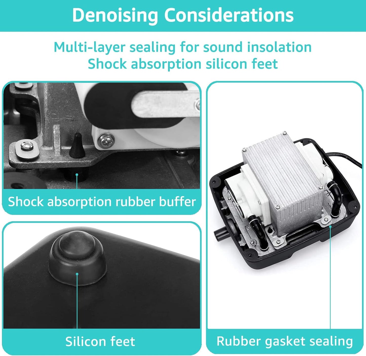 Linear Air Pump for Aeration, 635GPH Septic Air Pump Pond Aerator for Koi Pond, Aquarium, Waste Treatment, Fish Farm, Seafood Restaurant, Hydroponic
