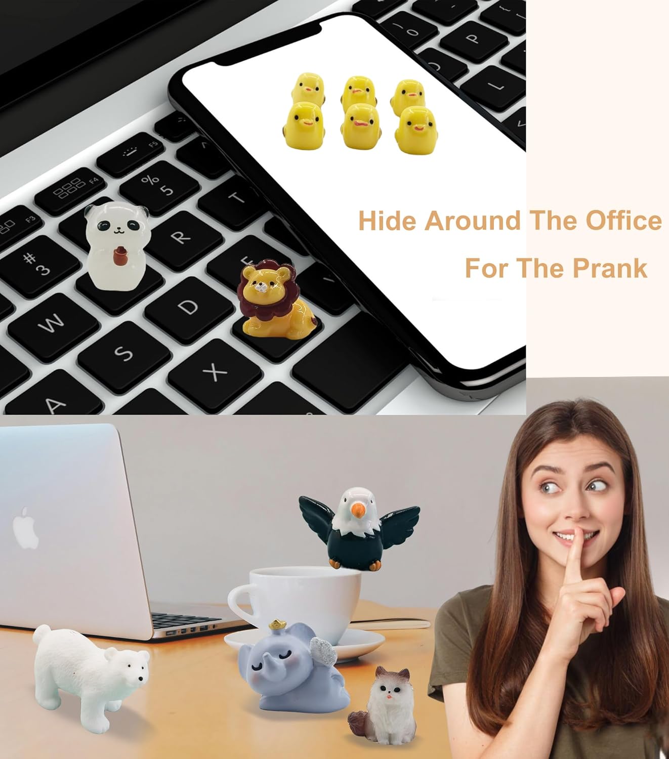 90 Pcs Mini Resin Animals Tiny Resin Figurines Tiny Resin Ducks for Fairy Garden, Miniature Accessories, Crafts, and Decor